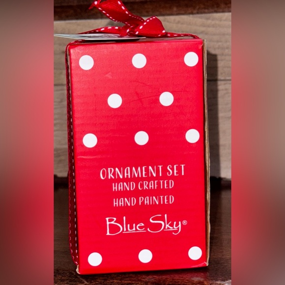 BLUE SKY CLAYWORKS "BULL DOGS” Christmas Ornaments Hand Crafted NIB - Picture 6 of 8